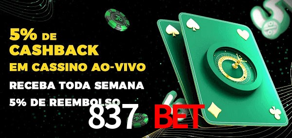 Promoções do cassino ao Vivo 837 bet